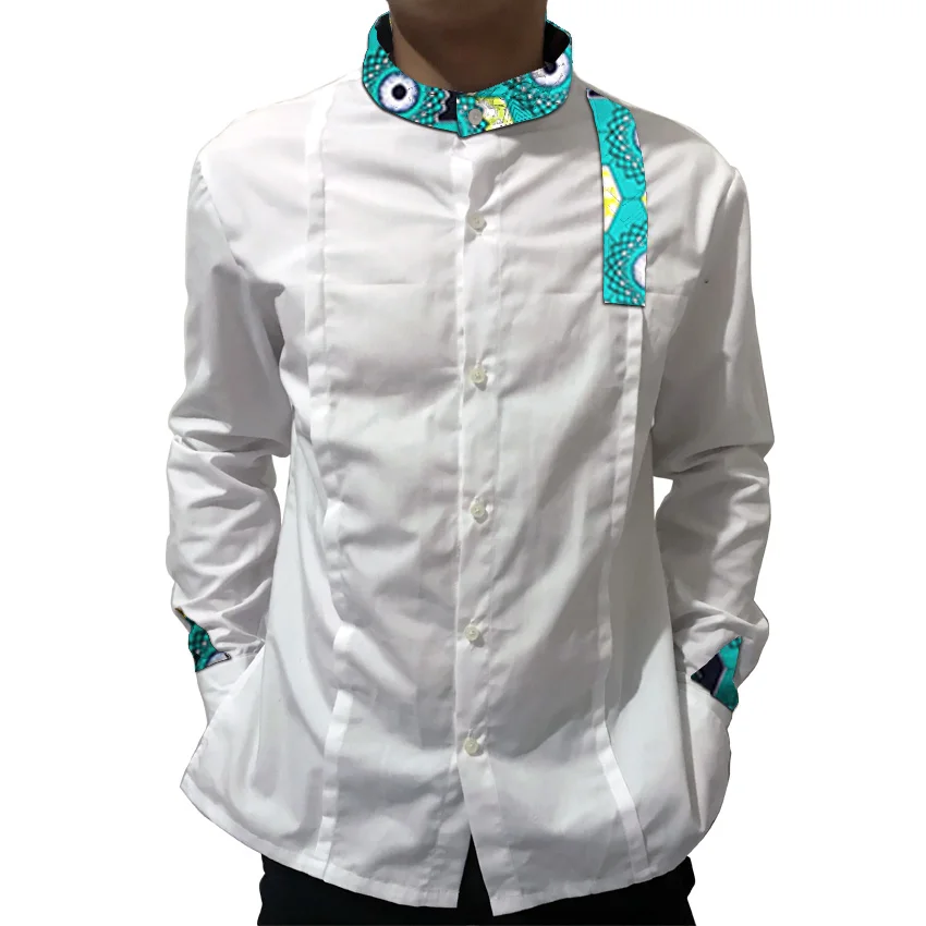 Для мужчин Африканский рубашка с принтом топы корректирующие Дашики мужской футболка Анкара тенденции лоскутное Африка