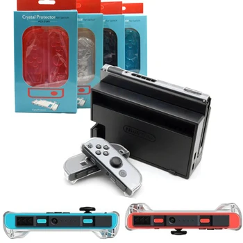 

Crystal Transparent Clear PC Hard Case Protective Cover Shell for Nintend Switch Console Joy-Con Controller Full Body Protector
