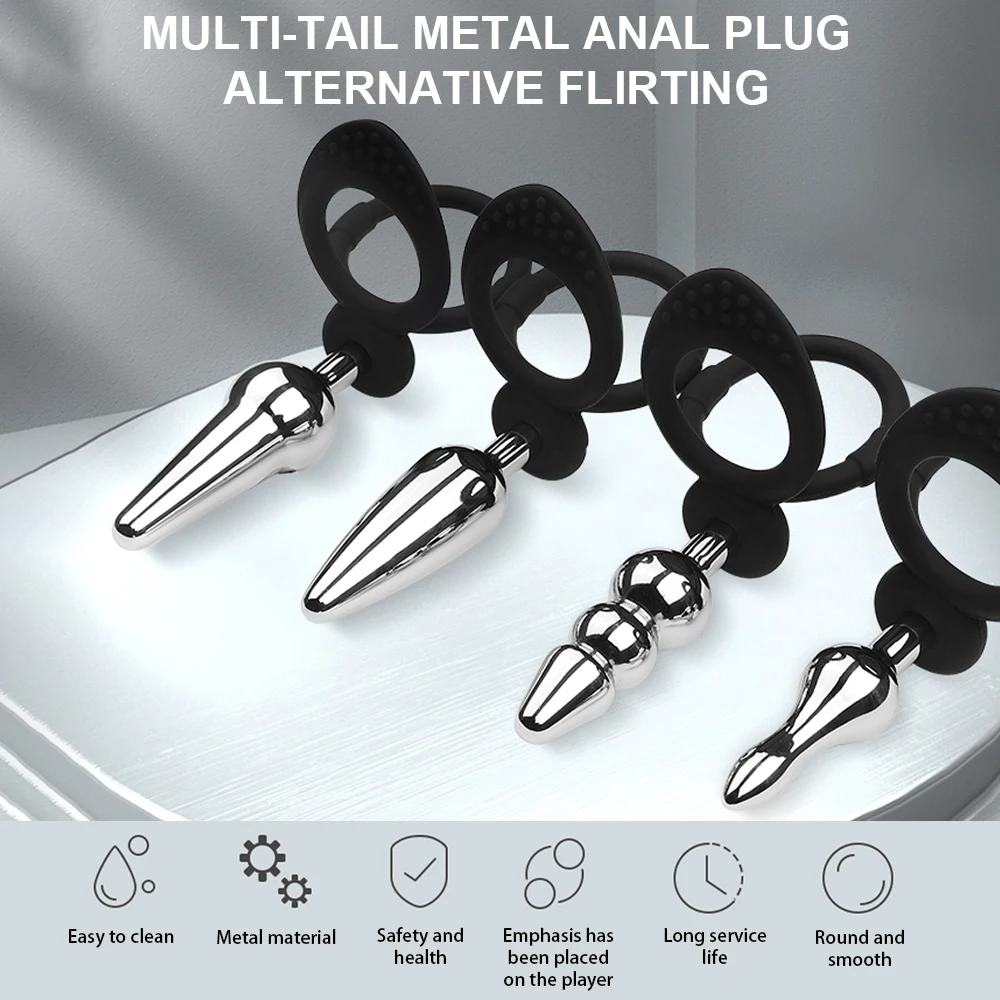 Anal Plug With Silicone Ring For Couples Double Anal Expander_voghion.com