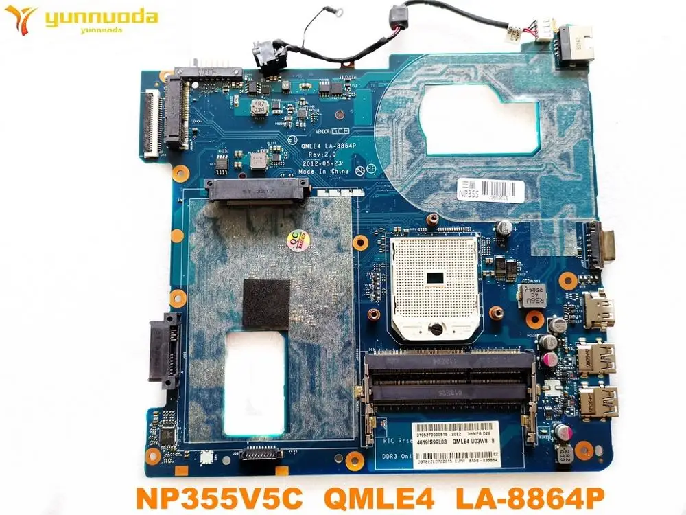 Оригинальная материнская плата для ноутбука Samsung NP355V5C QMLE4 LA 8864P протестирована