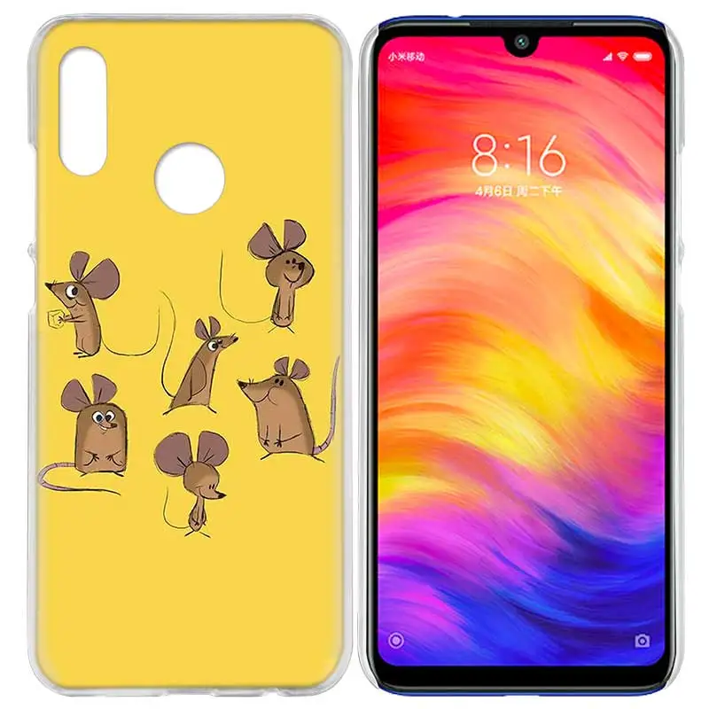 05 Чехол для Xiaomi Redmi Note 7 7A фотоаппаратов моментальной печати 7S 6 6A 5 Y3 K20 mi 8 до 9 лет CC9 CC9E A1 A2 A3 играть F1 Lite Pro Plus с изображением милых животных крыса - Цвет: 05
