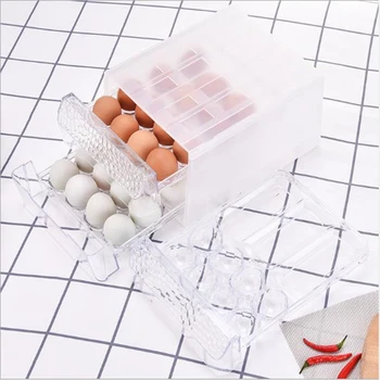 

Double Layer Egg Box Basket Organizer Plastic Egg Food Container Storage Box Home Kitchen Transparent Storage Case