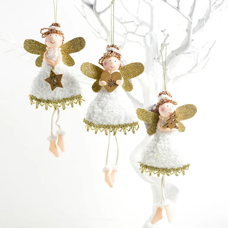 

New Christmas Angel Doll Cloth Plush Christmas Hanging Doll Christmas Tree Pendant Decoration Ornaments Outdoor