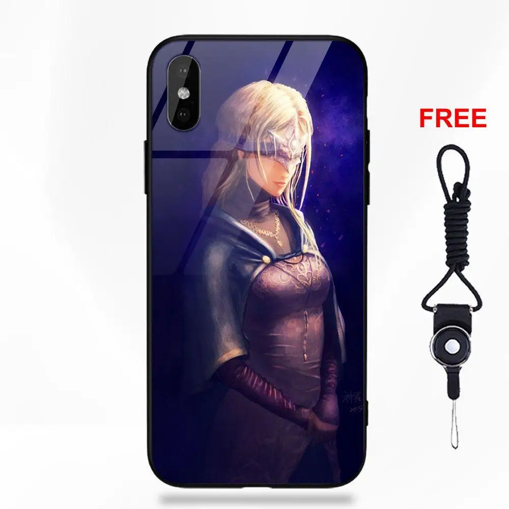 Nameless King Dark Souls 3 силиконовый чехол для телефона TPU оправа закаленное стекло для Apple iPhone 5 5C 5S SE 6 6S 7 8 Plus X XS Max XR - Цвет: as picture