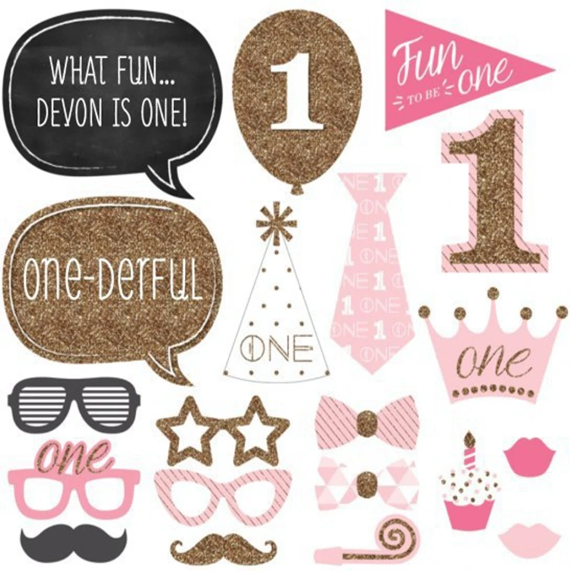 10/20 шт. Lovely Baby Shower Декорации для студийной Фотокабины душа ребенка мальчик девочка 1st BirthdayParty пользу Подарки Поставки - Color: A1  20pcs