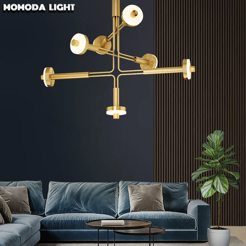

MOMODA Gold Memory Key Ceiling Light Art Deco Copper LED Surface Mounted Lamps Home Foyer Dining Room Bedroom Indoor Lightings