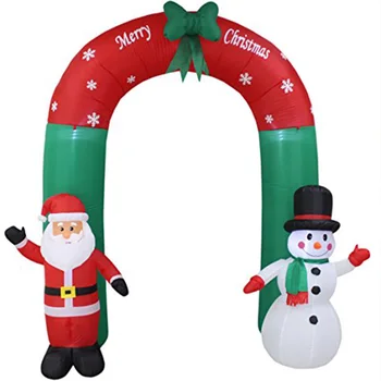 

2.4m Christmas Decor Giant Santa Claus Mascot LED Lighted Inflatable Toys with Pump Christmas Party Props Yard Garden Blow Up