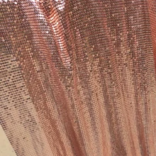 45*150 см Высокое качество розовое золото металлик металлическая сеточка пайетки ткань шторы сексуальное женское вечернее платье скатерть купальник Косплей