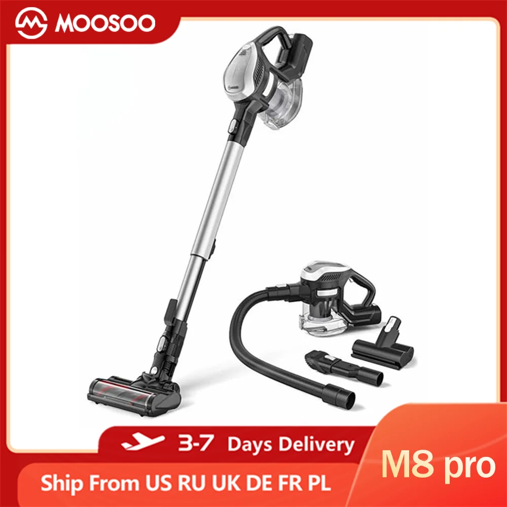 MOOSOO M8 pro 6 in 1 Cordless Vacuum Cleaner, 25Kpa Suction, 250W Power
