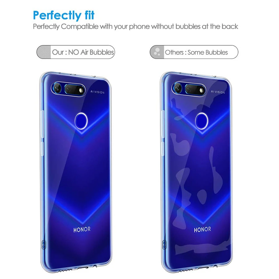 Avizar - Cover Honor View 20 Silicone Gel Flessibile Bumper Tpbump Cl V20 Avizar - Cover Honor View 20 Silicone Gel Flessibile Bumper Tpbump Cl V20