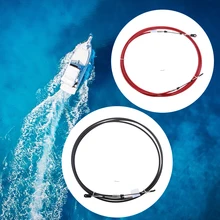 Универсальный Дроссельный кабель для морской лодки рычаг управления двигателем 8 футов черный+ красный