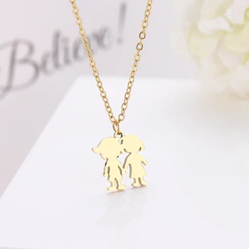 

CACANA Stainless Steel Necklace For Women Lover's Friendship Best Friend Gold Necklaces Engagement Jewelry Girl Gift