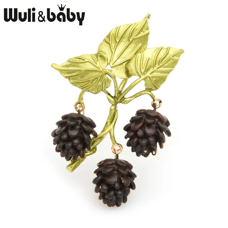 Wuli&baby коричневые сосновые Броши «Башня» для женщин из сплава сосновые листья свадебные броши подарки
