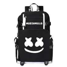 Американский таинственный Электронный музыкальный DJ хлопок конфеты Marshmello школьный рюкзак ночной Светильник для мужчин и женщин Повседневная Холщовая Сумка