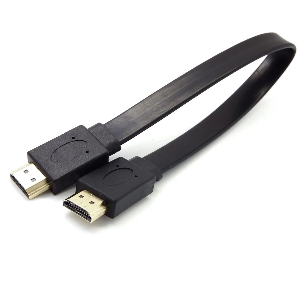 Full HD короткий HDMI штекер плоский кабель для аудио видео HDTV 30 см # T3|Компьютерные