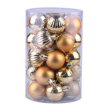 

BEST34PC 40mm Christmas Xmas Tree Ball Bauble Hanging Home Party Ornament Decor Christmas Supplies Decorations for Home(Gold)