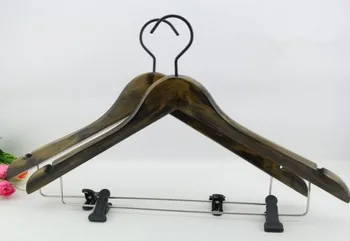 

[Free Shipping] Antique Wide Shoulder Wooden Hanger for Suits,with Clips (8 pieces/ lot)