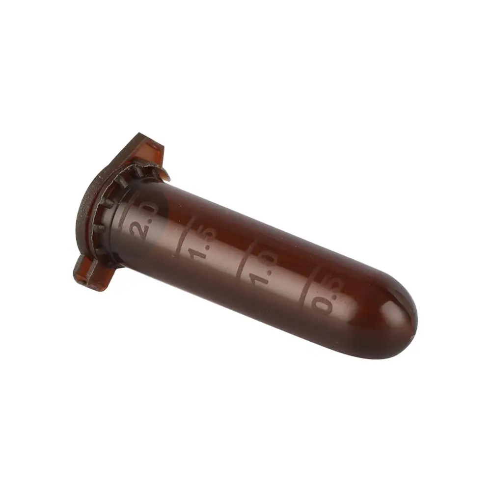 2ml Snap Cap Round Bottom Centrifuge Test Tube Laboratory Analysis Test Tube Sample Vial Container School Lab Equipment 100Pcs