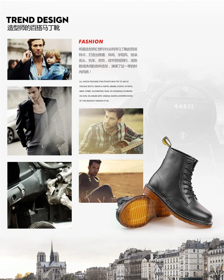 Genuine Leather Men Boots Motorcycle Boots Men Jason Martins Military Desert Ankle Boots Brown Fashion Men Shoes Botas Hombr