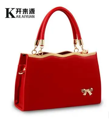 Женские сумки из натуральной кожи новая сумка дамская Корейская лента модная сумка через плечо - Цвет: Бургундия