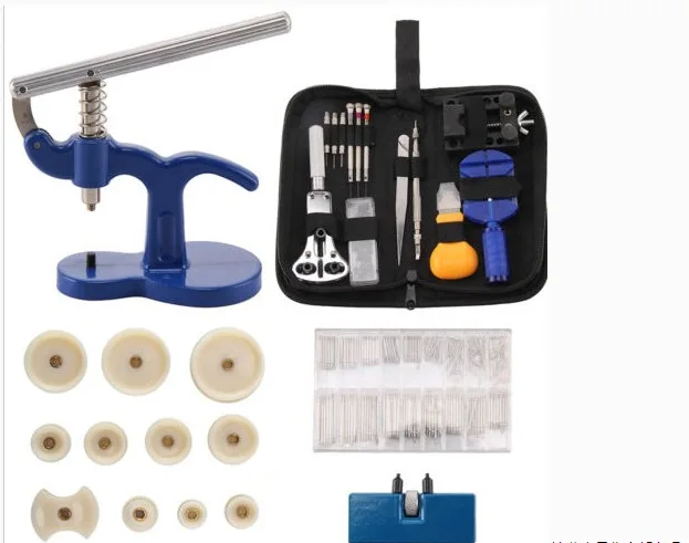 

Watch Repair Kit 409 Pieces Multi-Use Split Watch Strap Open Watch Back Cover Cap Presser Table Ear Set