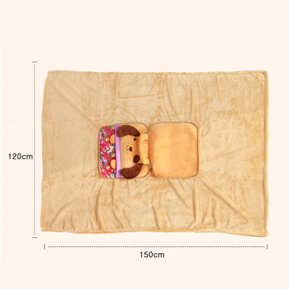 Детская подушка двойного назначения для кондиционирования воздуха, милая плюшевая игрушка, подушка для сна, подушка для автомобиля, шерстяное одеяло