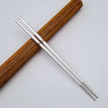 

999 sterling silver chopsticks 52 g round non-slip silver chopsticks household foot silver tableware silver chopsticks