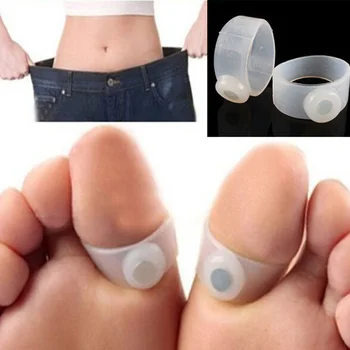 

1Pair Magnet Lose Weight Ring Body Slimming Toe Ring Sticker Silicon Foot Massage Feet Loss Weight Reduce Ring Body Shaping Ring