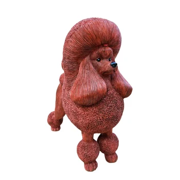 

Creative Poodle Art Sculpture Simulation Animals Dog Statues Resin Art&Craft Home Decoration Accessories R2486