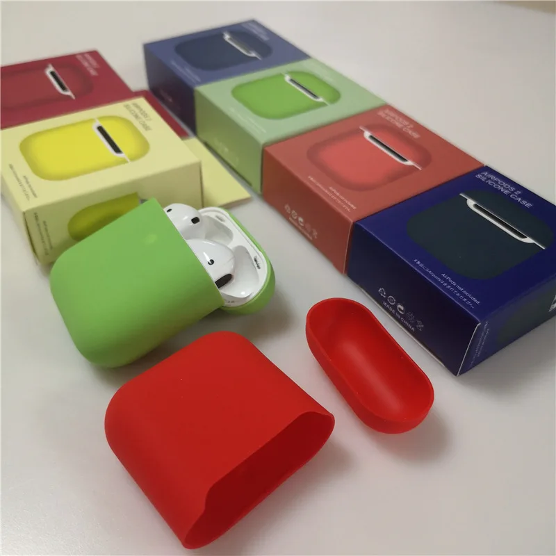 

Silicone Cover For Airpods 2/1 Earphone Coque Soft Protector Fundas Airpods Pro Case Air Pods Covers Earpods Apple Airpod Case