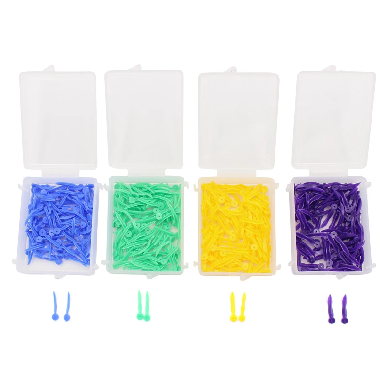 

100pcs/box Disposable Dental Wedges Medical Plastic Diastema Wedges With End Circular Hole Dentista Tools Dental Lab Instrument