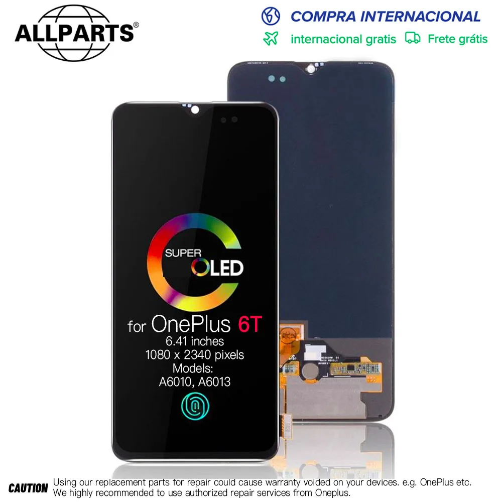 6.41&quot AAA+ OLED Display for OnePlus 6T LCD Touch Screen Replacement One Plus 1+ 1+6T A6010 A6013 | Мобильные телефоны и