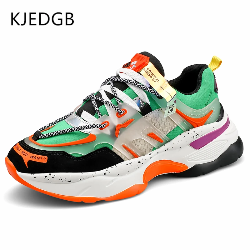Мужские уличные кроссовки KJEDGB повседневные на толстой платформе смешанных