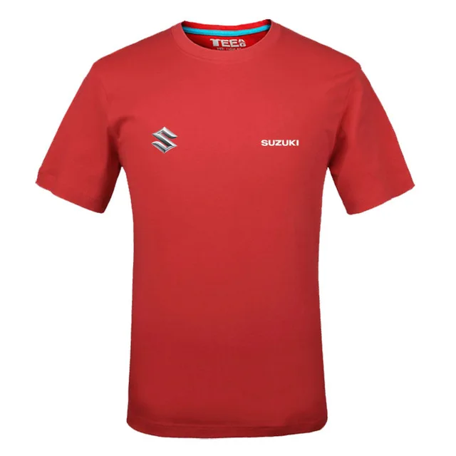 Летние хлопковые футболки, логотип Suzuki, футболки с коротким рукавом, облегающие модные топы и футболки, мужская одежда a - Цвет: 2