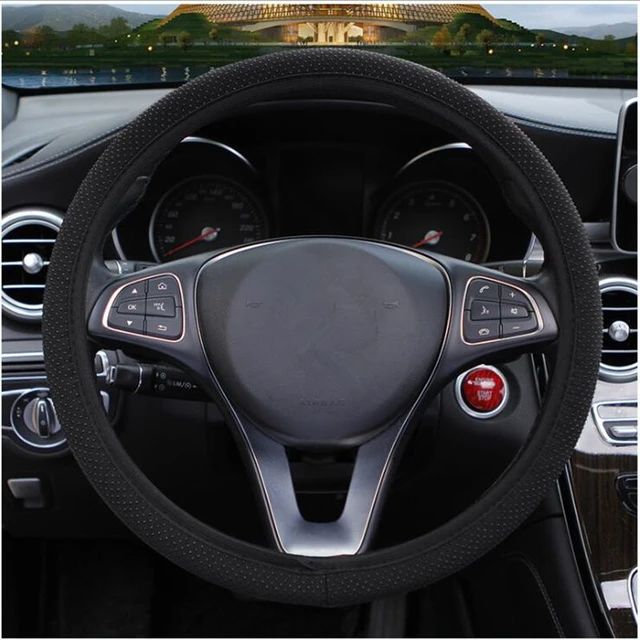 Housse de volant de voiture élastique, couvre-volant universel  antidérapant, accessoires de voiture, décoration automobile en particules -  AliExpress