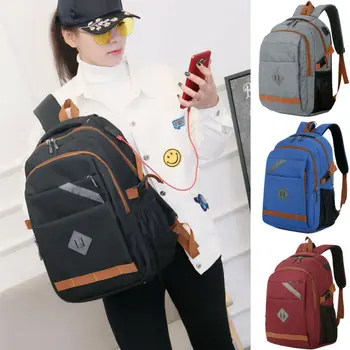 

USB Port Vintage Canvas Backpack Students Backpack Laptop School Bag Rucksack Backpack Hot Sale