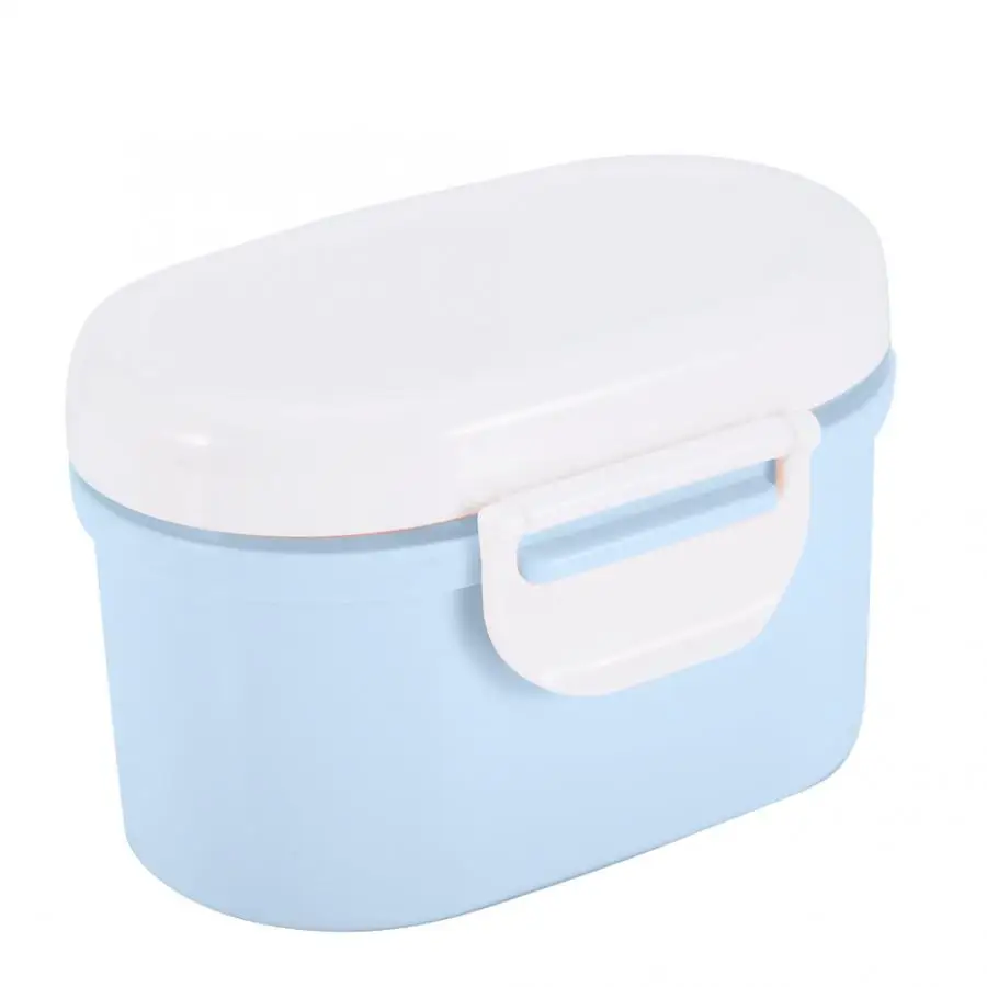 Детская формула хранения молока большой емкости детская молочная смесь может герметичный бокс коробка баррель миска для кормления малышей детский пищевой контейнер - Цвет: Blue S