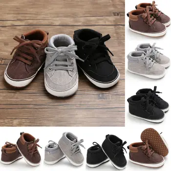 

Autumn Solid Cute Baby Shoes Boys Girls Newborn Warm Soft Bottom First Walker Casual Sneakers Bandage Closed Shoes