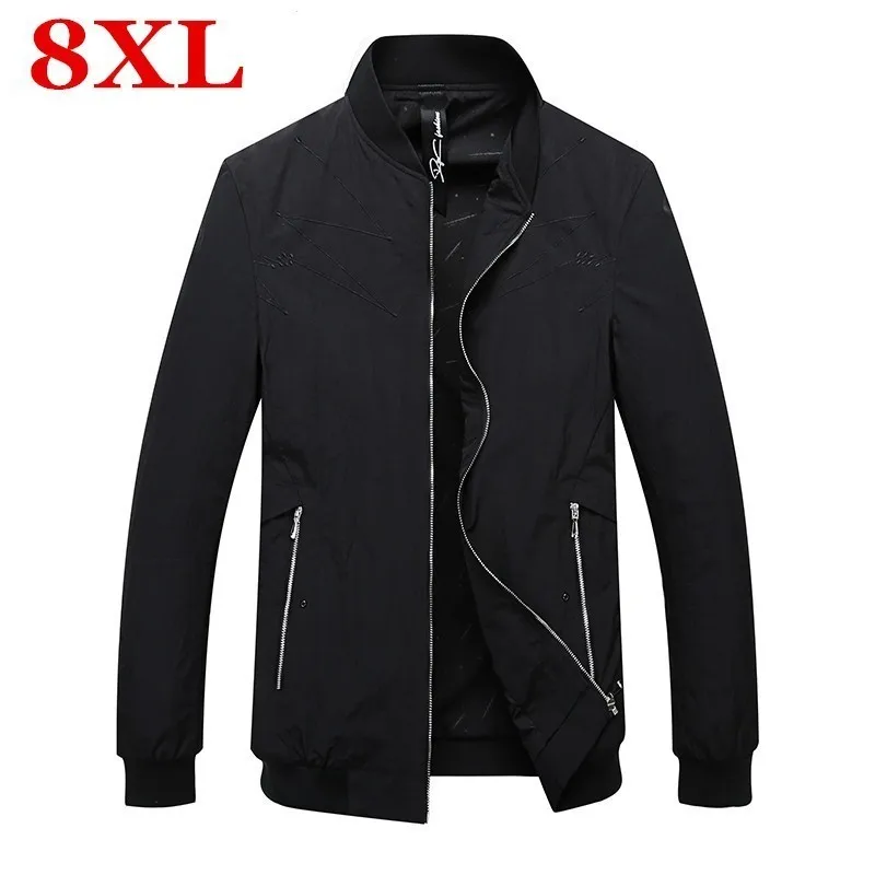 Куртка мужская короткая бейсбольная форма воротник 8XL большие размеры на осень |
