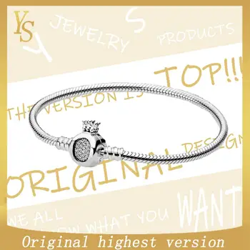 

YS100%S925 Bracelets high quality high version 1:1 original "Crown O chain" Bracelets598286CZ