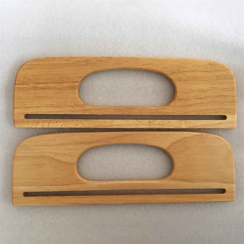 One Pair 29.5cm Retro Wood Bag Handles Wooden Knitting Parts Vintage Women Bags Wallet Handles Purse Frame Round Craft No Screws retro genuine wood heart jewelry box wooden necklace earrings bracelet bracelet packing collect storage woman hand craft case
