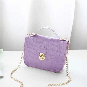 

2020 New Fashion Women Small Crossbody Bag Classic Crocodile Pattern Shoulder Handbags Chain Strap Messenger Purse OL Ladies