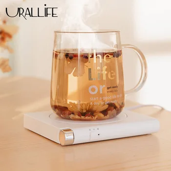 

Urallife Protable Heating Coasters USB Charging Warmer Heat Base 3 Levels Of Adjustment Constant Temperature Electric Warmer Pad