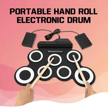 

Electronic Drum Roll Up USB Gift W/Stick Portable Silicon Musical Foldable