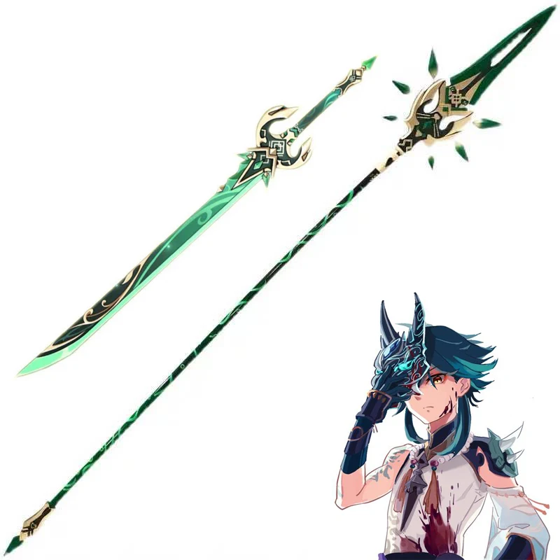 Customize Genshin Impact Xiao Cosplay arms Men Game Props Knife and spear | Тематическая одежда и униформа