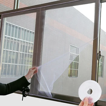 

1.5*2M Sticky Mosquito Fly Mesh Screen Home Decor Invisible Window Net Anti Mosquito Adhesive Type door Screen