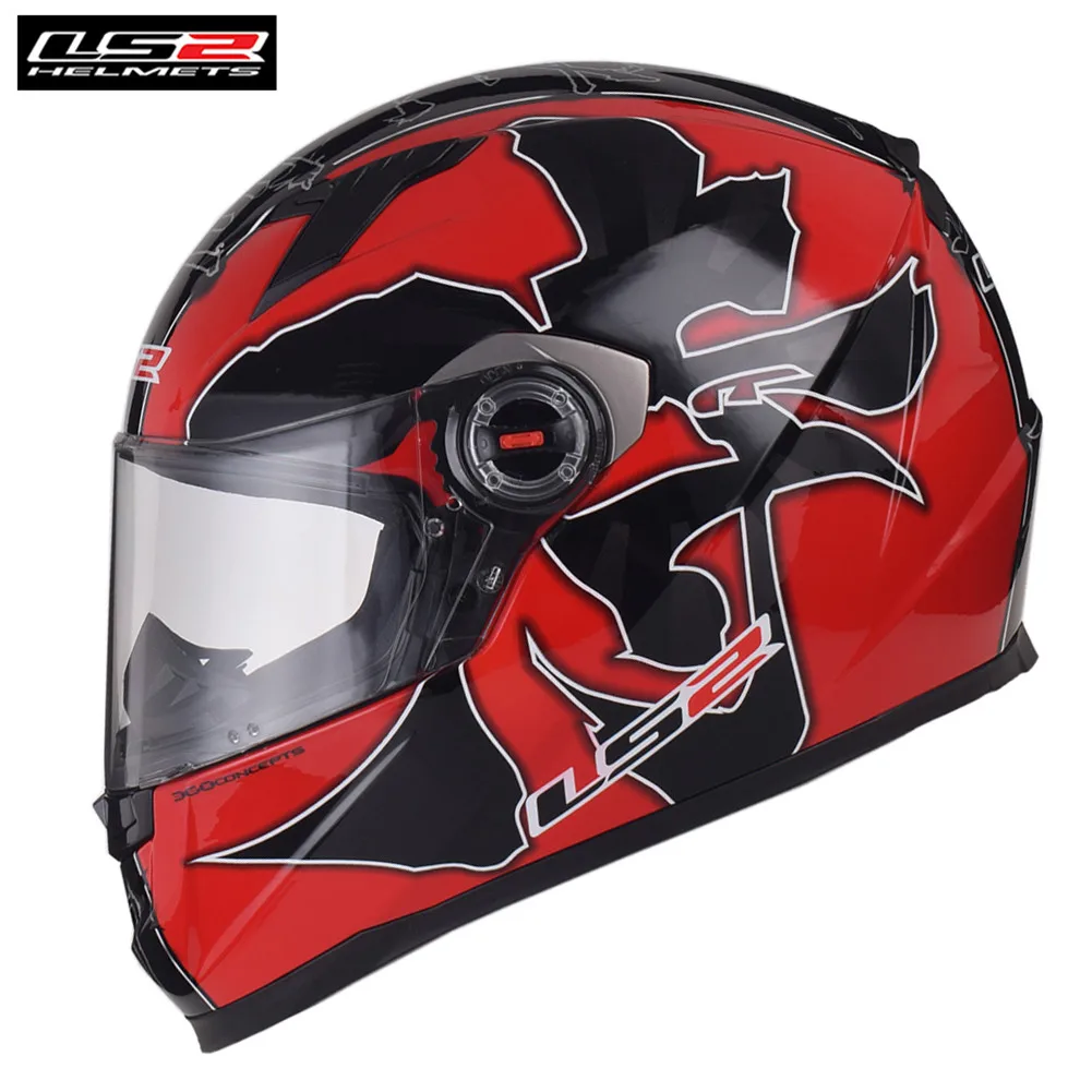

LS2 Warrior/Red Full Face Moto Racing Motorcycle Helmet Motorbike Bike Helmet Crash Motor Helm Casque Moto Kask FF358