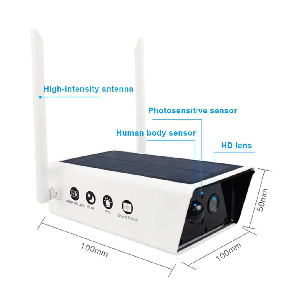 25# домашняя ip-камера безопасности наружная Солнечная энергия IP HD1080P камера беспроводная wifi камера наблюдения ночного видения аудио мини-камера