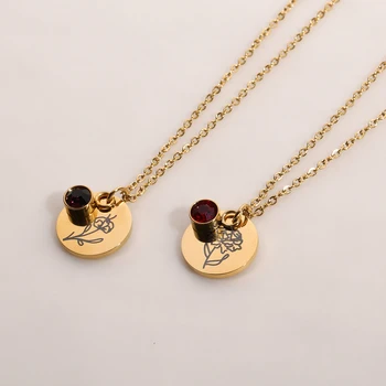 Necklace for Women Girl Colorful Glass Stone Jewelry Gift