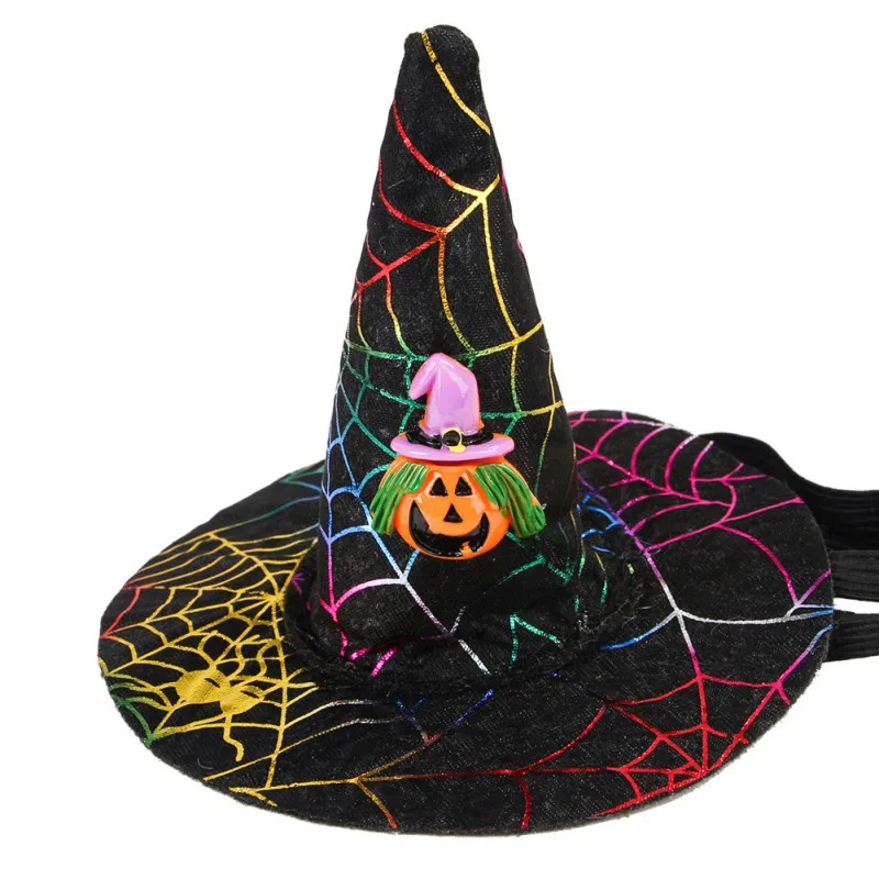 Хэллоуин головное украшение для кошки паук головной убор с тыквами для маленький щенок фестиваль вечерние аксессуары для косплея